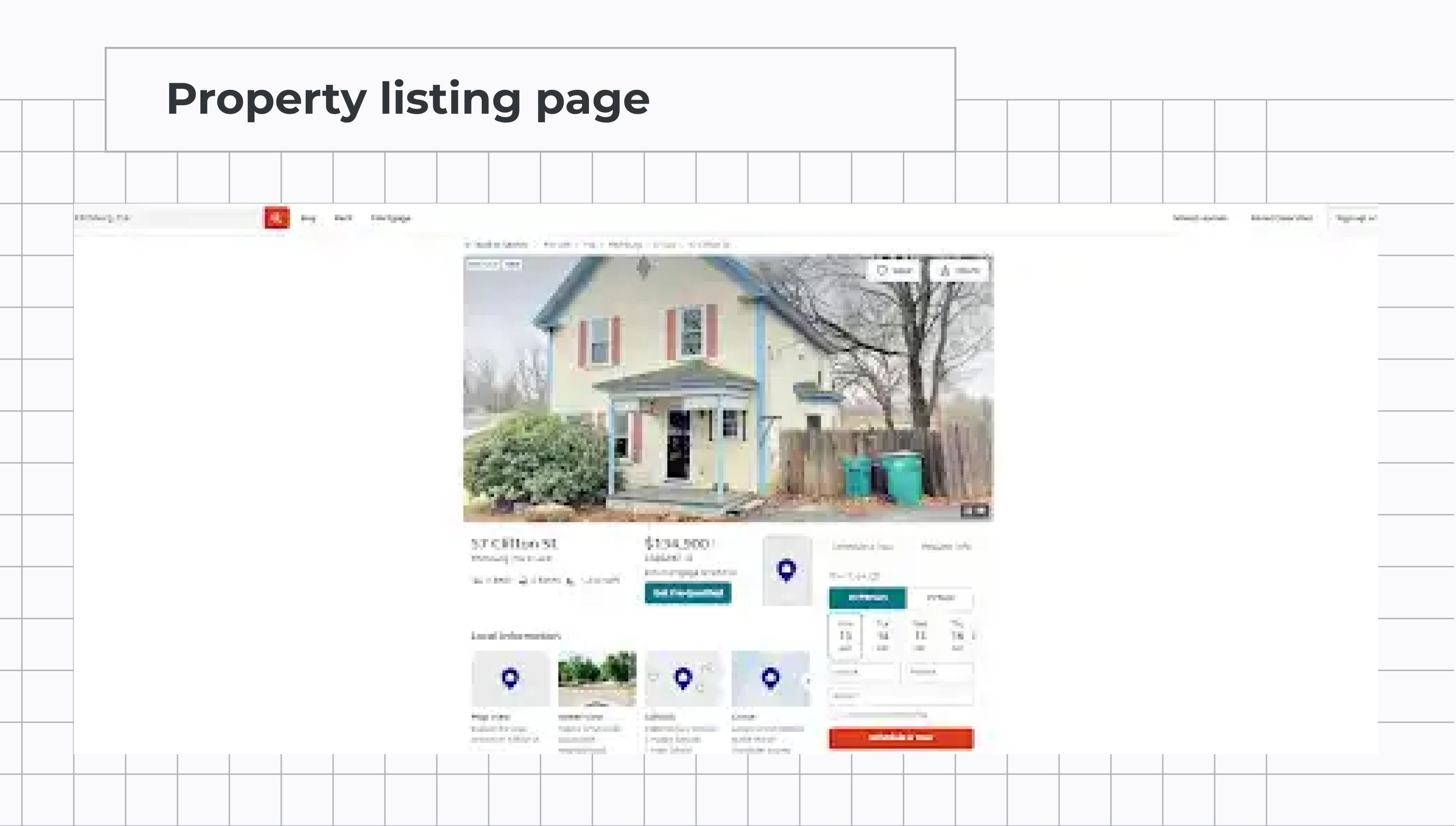 Property listing page