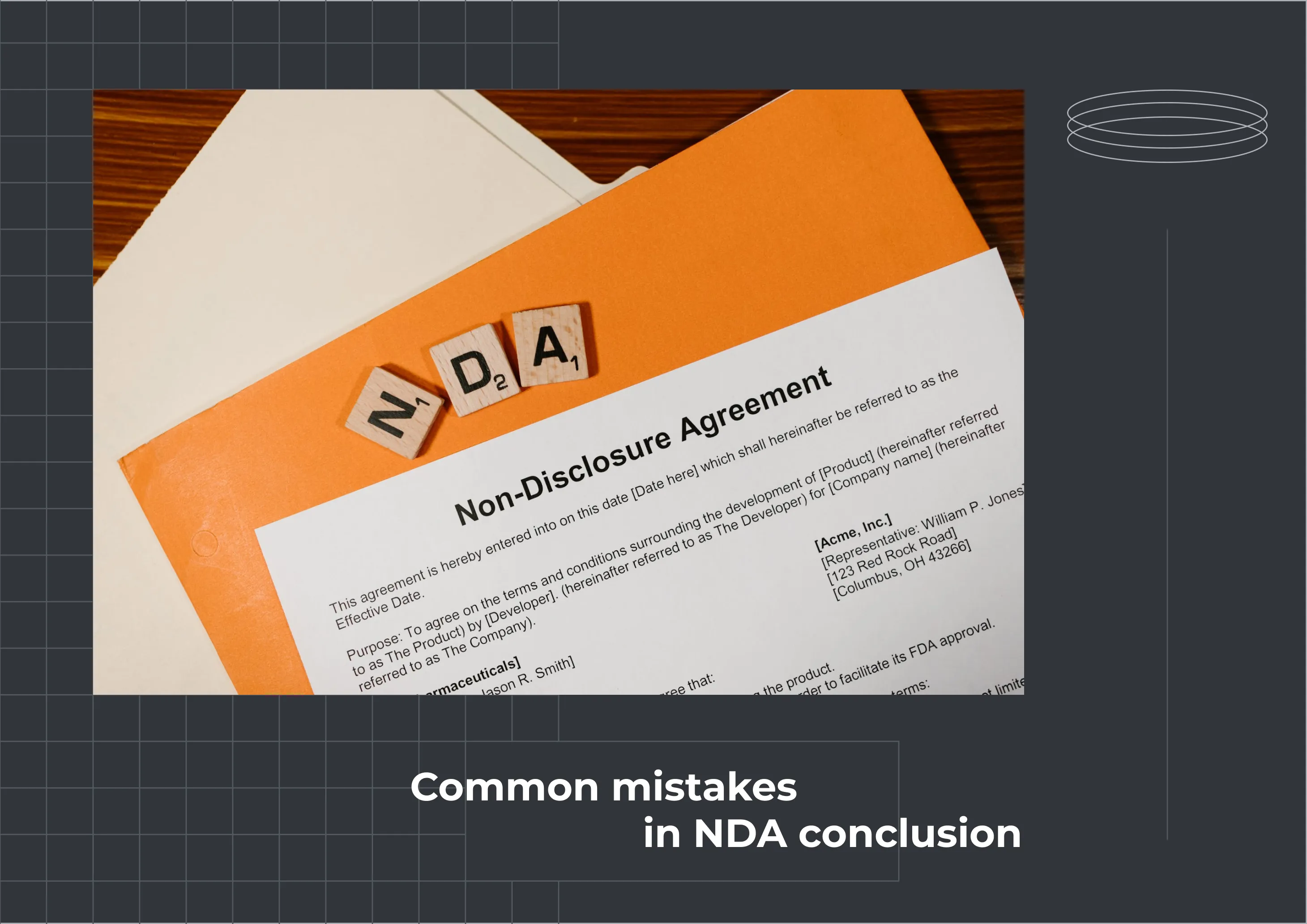 What are the common mistakes in NDA conclusion?