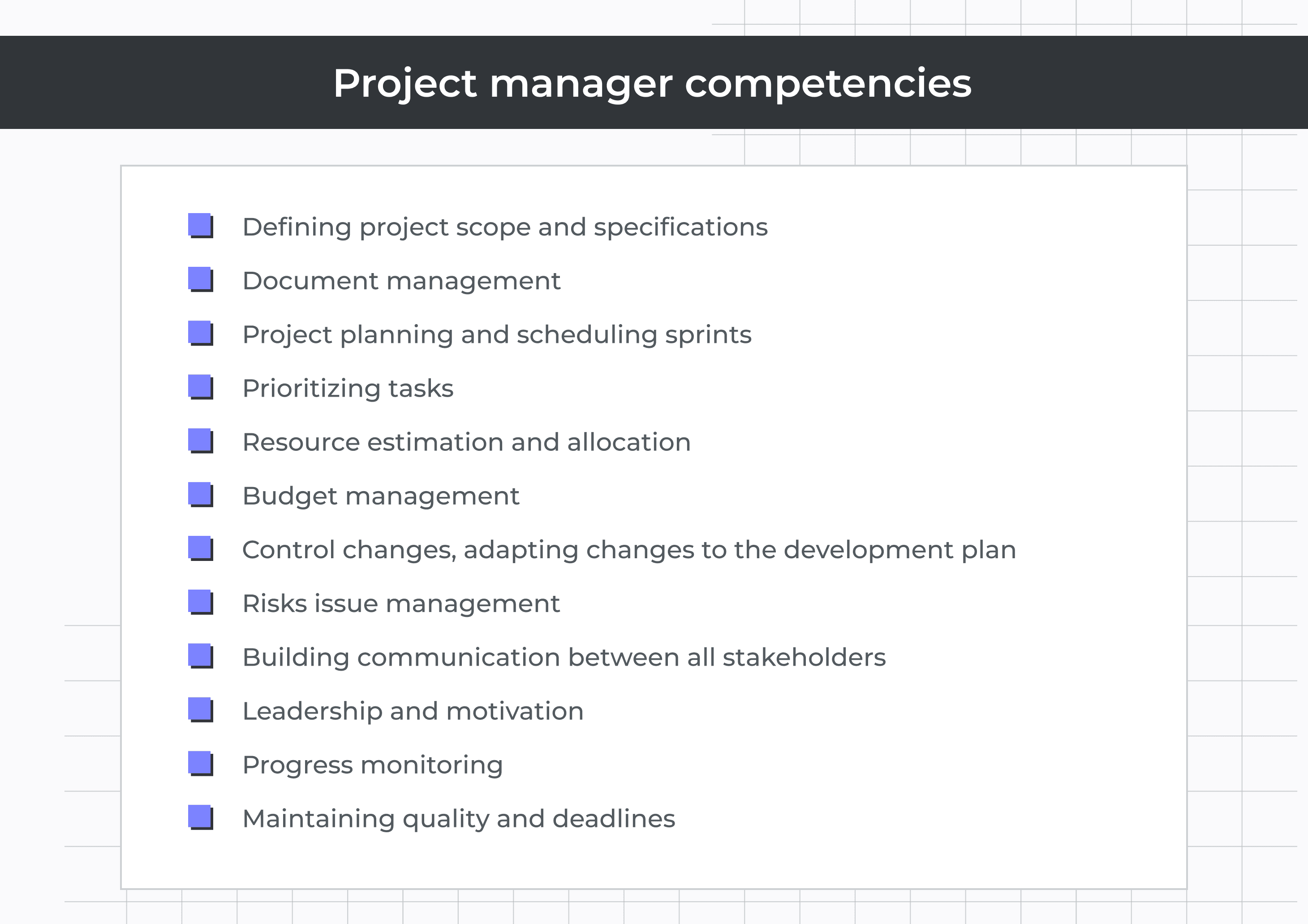 Project Manager Competencies